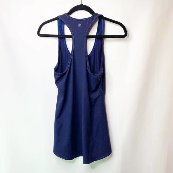 Athleta Womens Blue Sleeveless Scoop Neck Racerback Tank Top Size Small - Picture 2 of 5